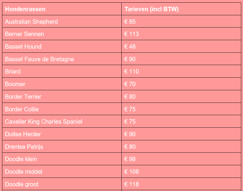 Trimsalon Soest Soesterberg Baarn Amersfoort Hilversum 
Hondentrimsalon Soest Floortje's Trimsalon